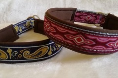 Webband-Paisley-blau-und-Lava-rot